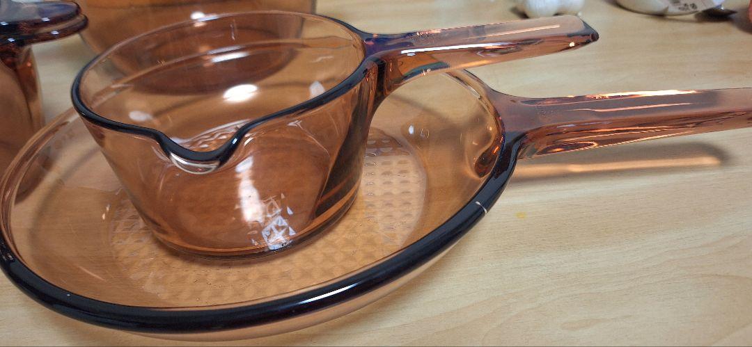 美品　VISION CORNING ビジョン 耐熱ガラス 鍋 フライパン