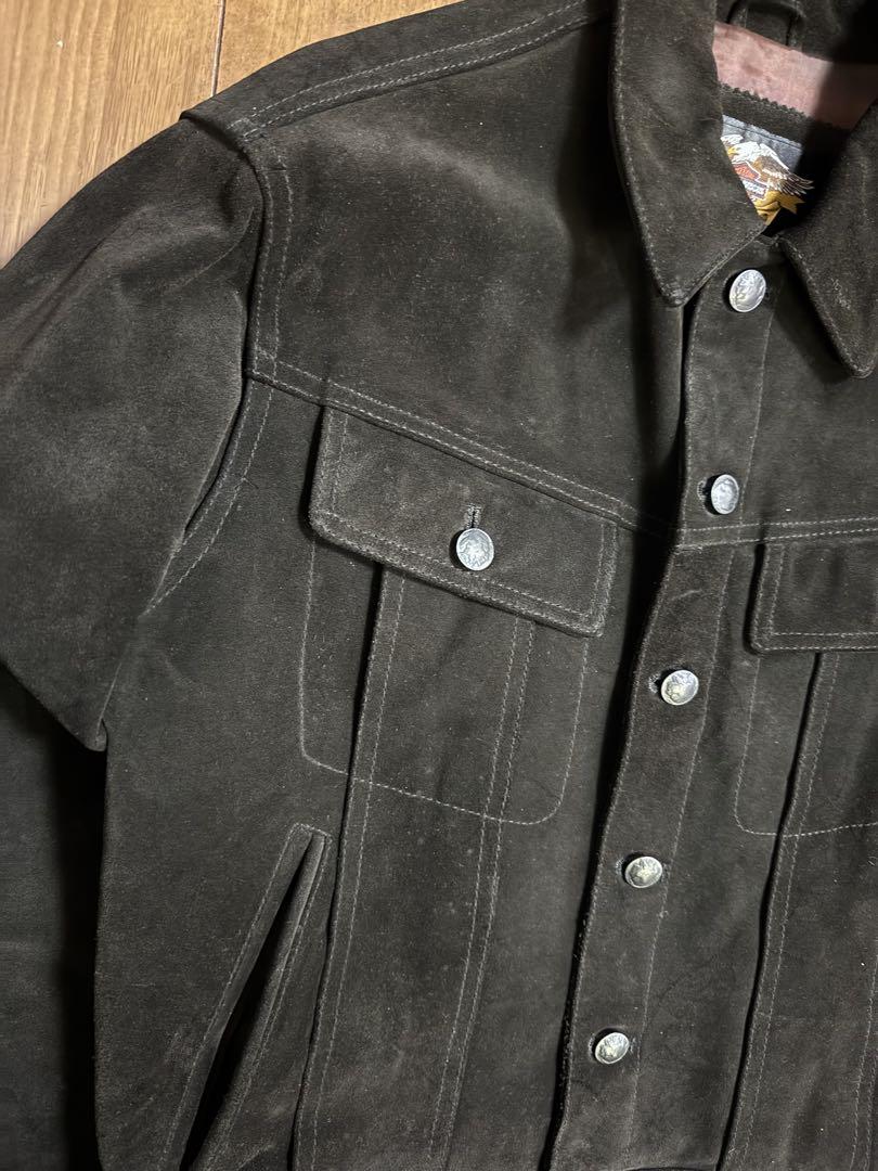 HARLEY DAVIDSON スウェード レザー トラッカージャケット S