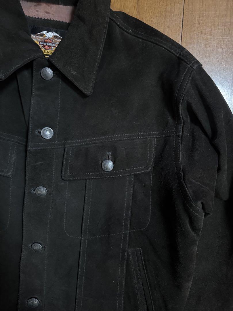 HARLEY DAVIDSON スウェード レザー トラッカージャケット S