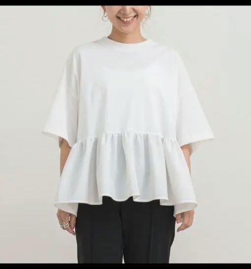 新製品情報も満載 yoriヘムフリルワイドTee【2022SM】ホワイト トップス