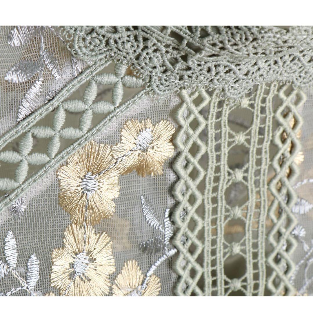 RUIRUE BOUTIQUE フラワー刺繍レースワンピース ドレス