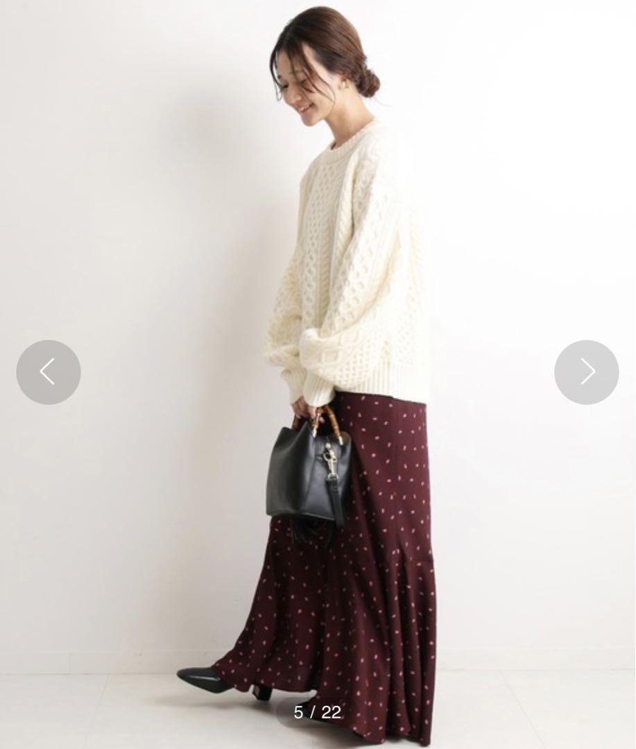 【-11/17 50%off】 SLOBE IENA ケーブルニットプルオーバー