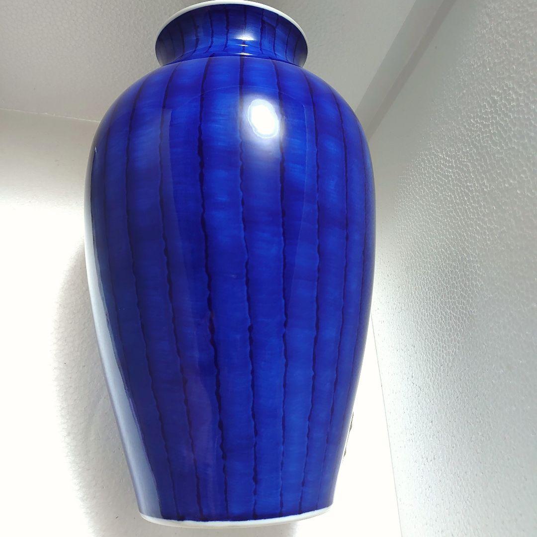 高品質限定SALE 逸品有田焼 染付白木蓮高盛 陽刻の名工緒方松右衛門造 染付白木蓮と牡丹文 花瓶 sKYuj-m44794083019 通販超歓迎
