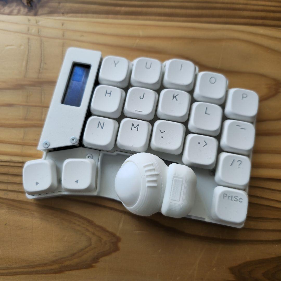 Keyball39-LP ホワイト ロープロファイル キーボード 組立て済 keyball39 組み立て済み ロープロファイル