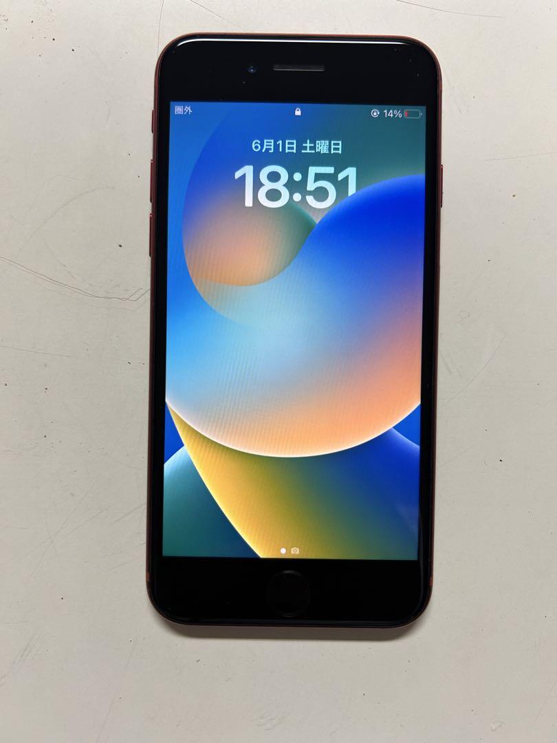 Apple iPhone 8 (赤) 本体　64GB　バッテリー容量100% Apple - バッテリー90%以上 【中古】 iPhone8 64GB シルバー SIM