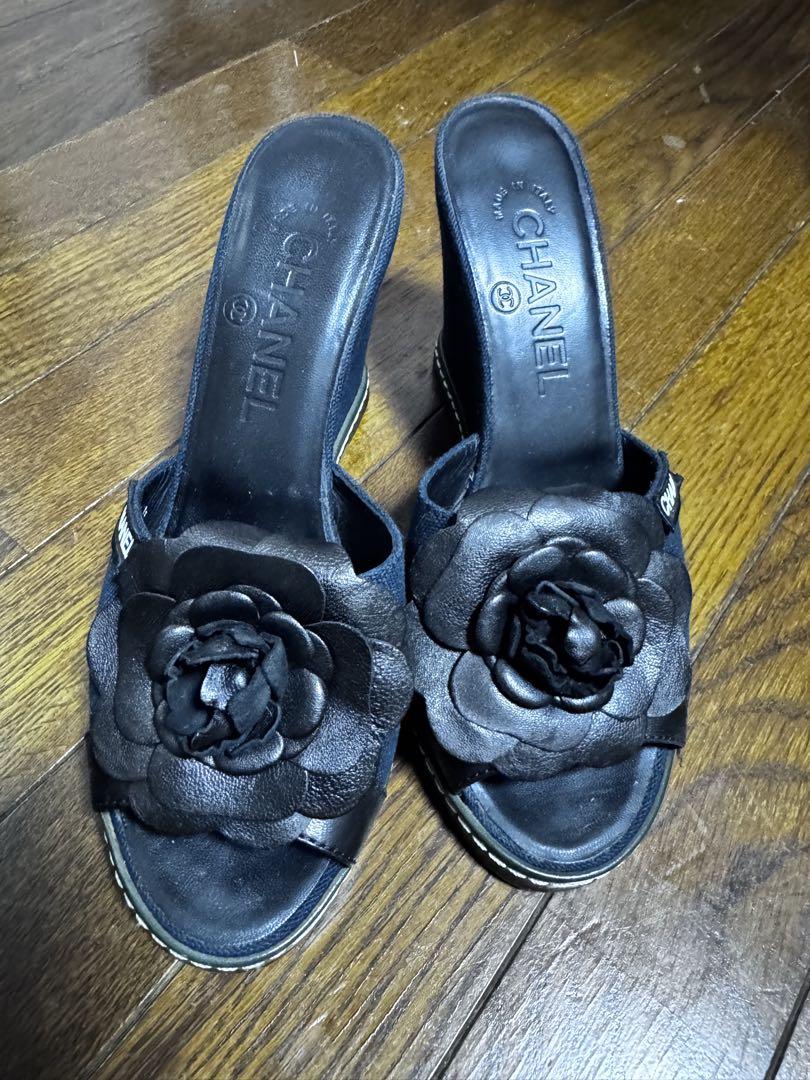 CHANEL フラワー装飾 サンダル