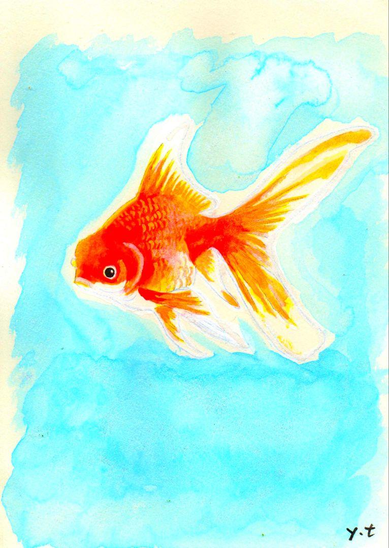 超美品！精密複製画 金粉で金魚 アクリル画 水彩画 絵画 - メルカリ
