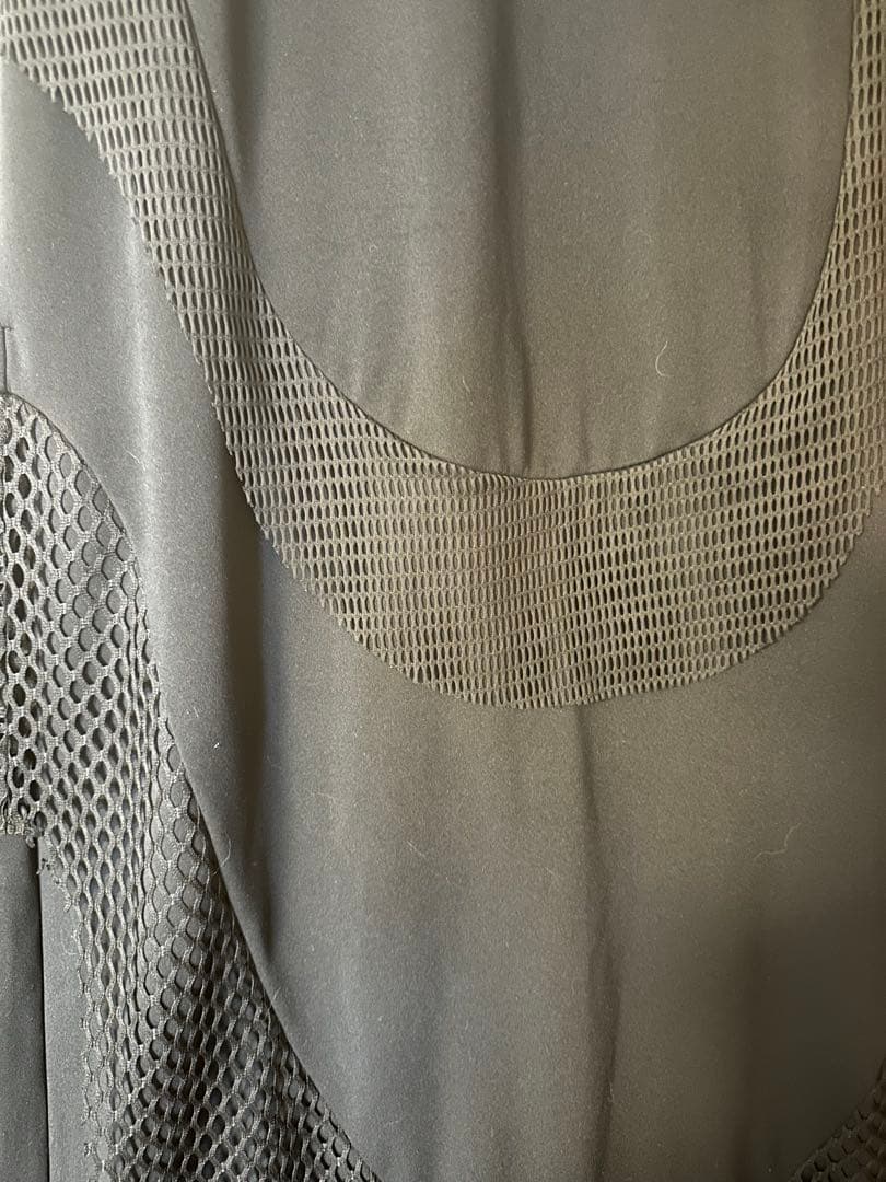 UN3D メッシュデザイン半袖ワンピース