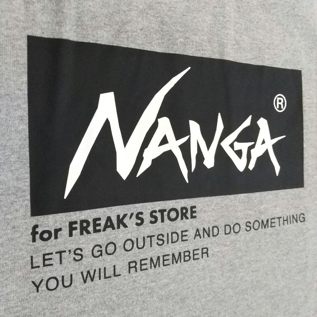 ナンガ　フリークスストア別注　ロングスリーブ刺繍Tシャツ　グレー　L　新品