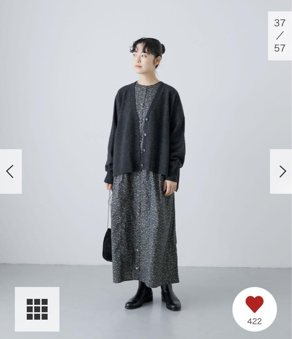 新品タグ付◆ NAVY かぐれ コットン小花柄2WAYワンピース　DOORS