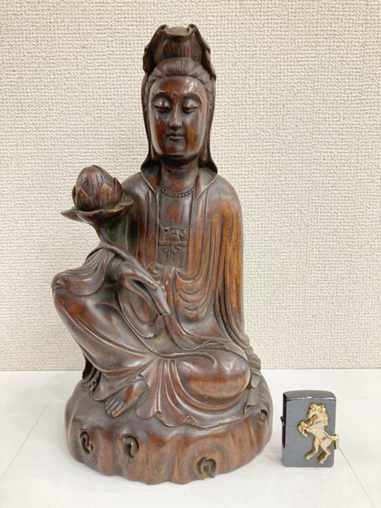 観音像　古作　香木か　いい匂いが出る