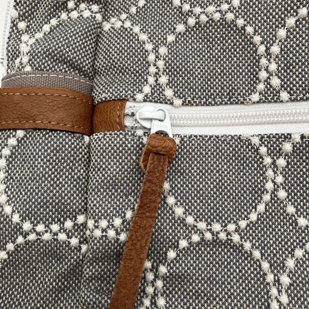 〈新品未使用〉ミナペルホネン生地使用バックパック A4収納可 タンバリンベージュ 〈新品未使用〉ミナペルホネン生地使用バックパック A4収納可 タンバリンベージュ