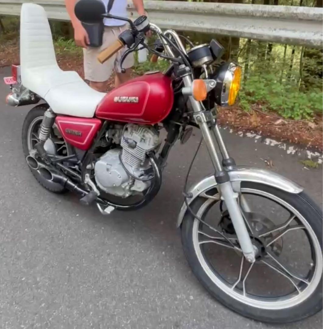 GN125H 三段シート ホワイト ベルト付き ポン付け可能 50cm