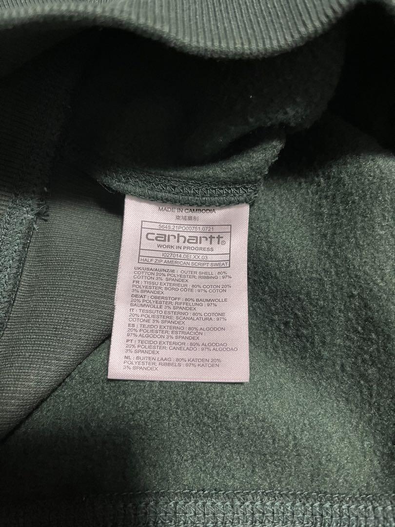 carhartt ハーフジップスウェット