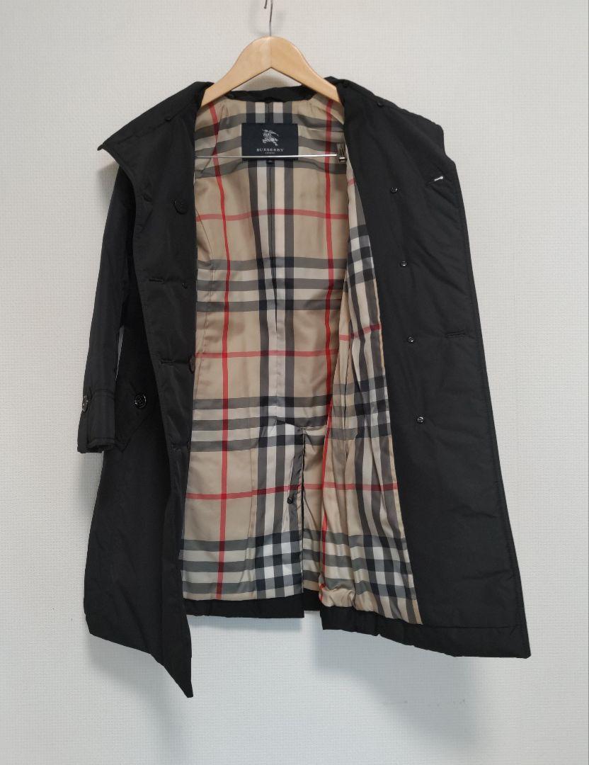 福袋セール BURBERRY 黒 ロングコート ファー付き バーバリー LONDON ジャケット・アウター