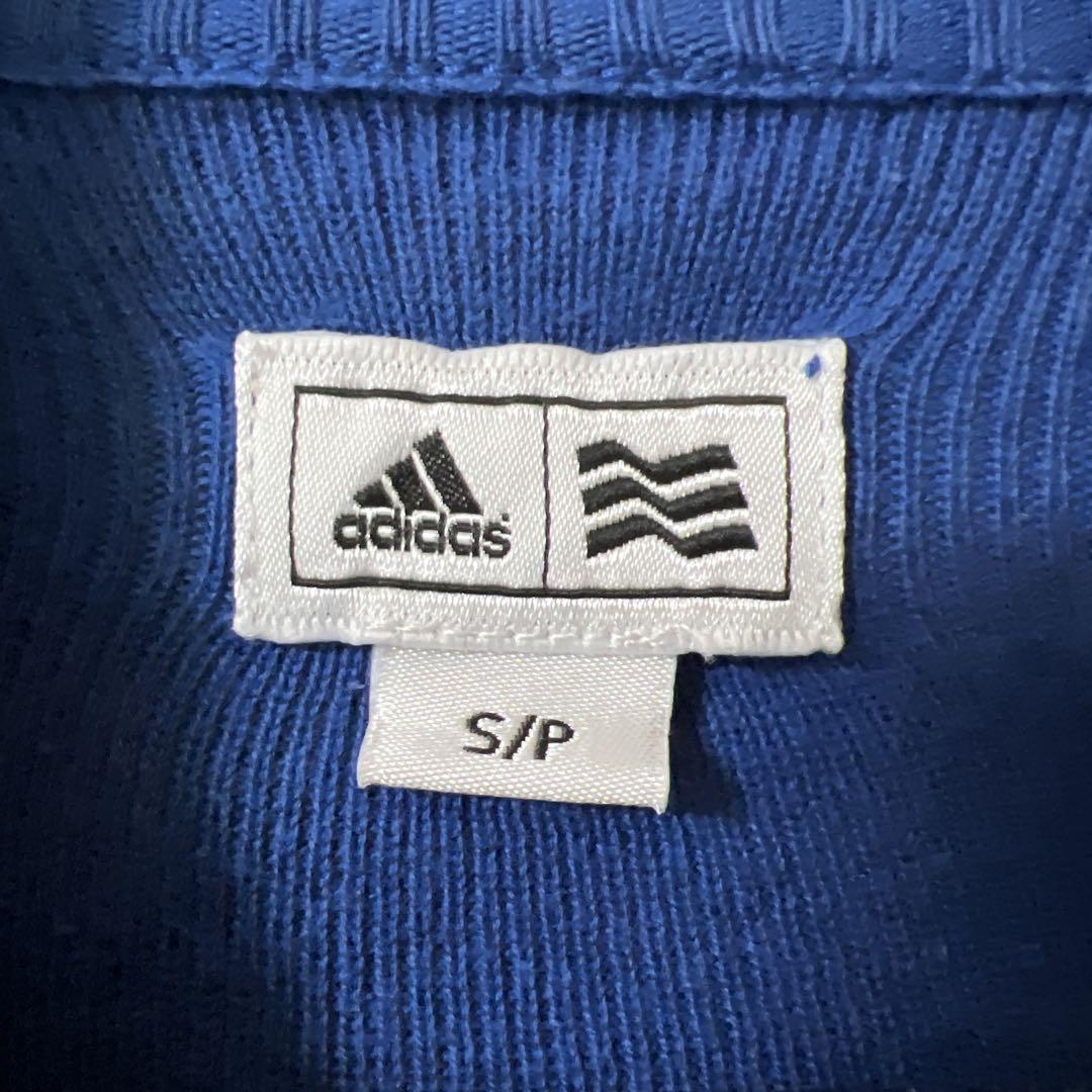 adidas ジップアップジャケット 青
