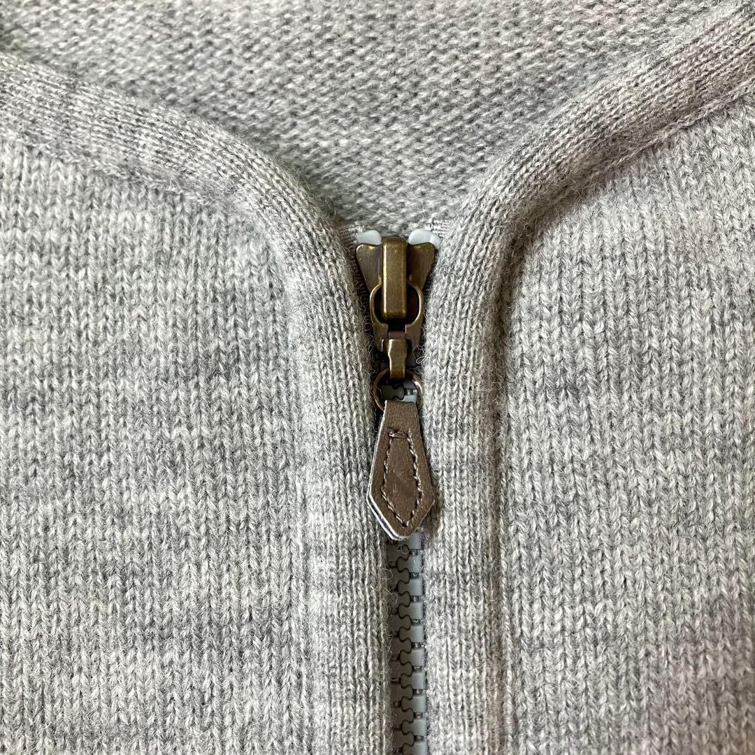 極美品 マドモアゼルノンノン ジップアップカーディガン ケーブル編み