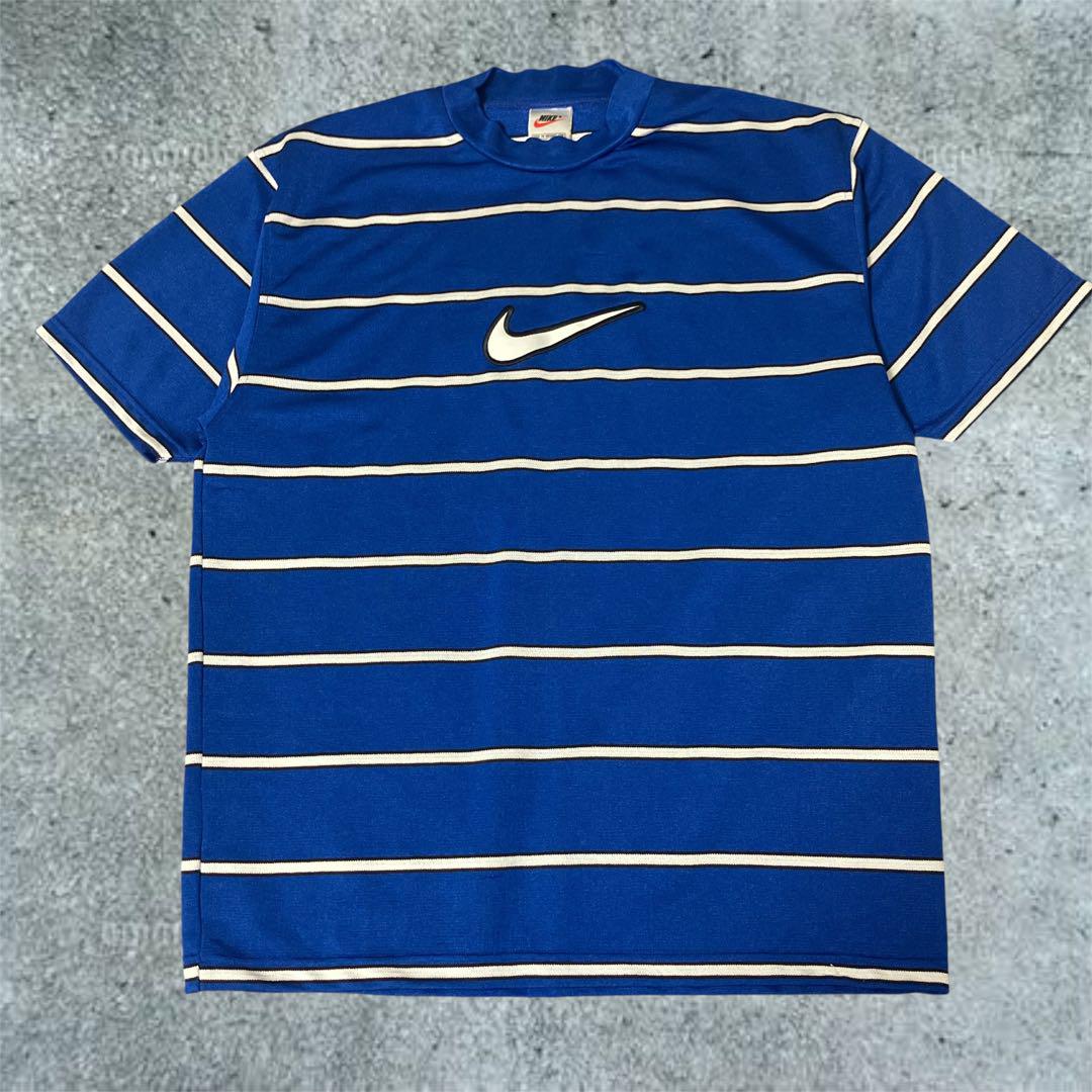 デッドストック 90s USA製 アガシ NIKEハーフジップTシャツ ボーダー 180690863.jpg?cmsp_timestamp=