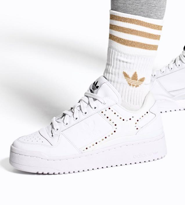 大特価低価 新品23.0cm adidas フォーラムボールド ホワイト スワロフスキー FlMRn-m44826299149 HOT送料無料