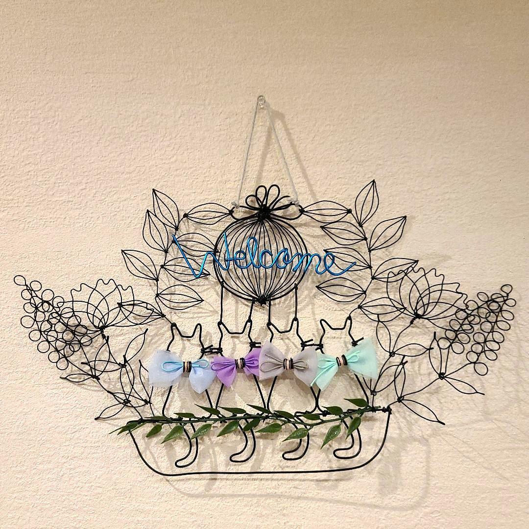 最高ハンドメイド・手芸 - ワイヤーアート ワイヤークラフト 猫