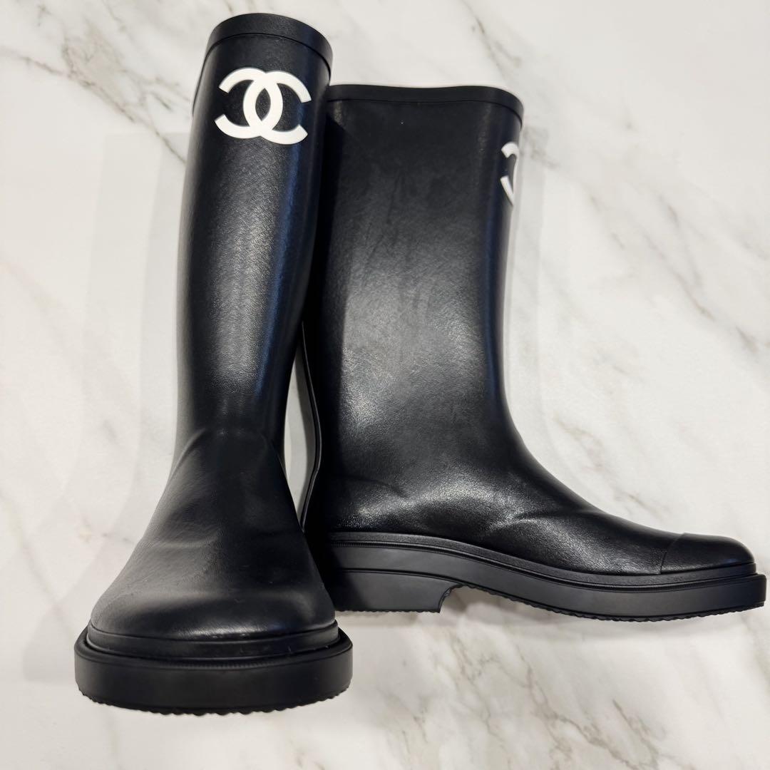 《大人気‼️》CHANEL シャネル レインブーツ 37サイズ 黒 新品未使用品