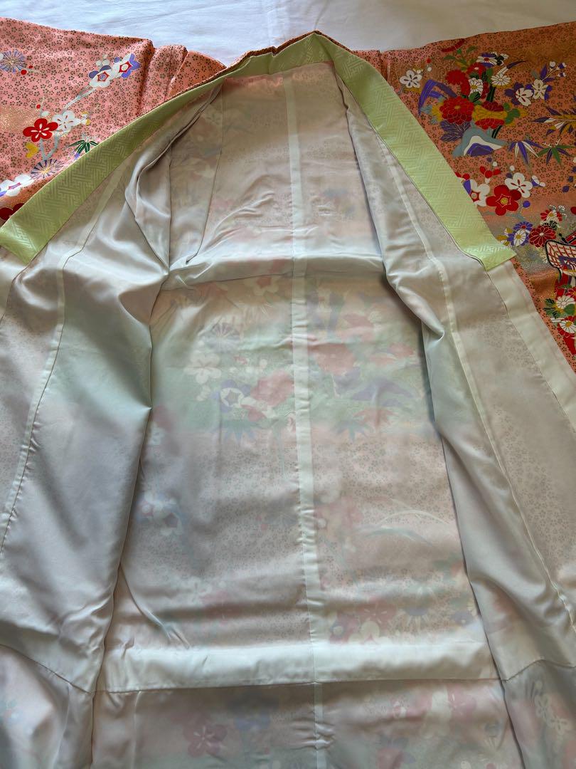 美品⭐︎七五三　7歳用ピンクの着物セット　着物・帯・小物・草履・髪飾りのフルセット