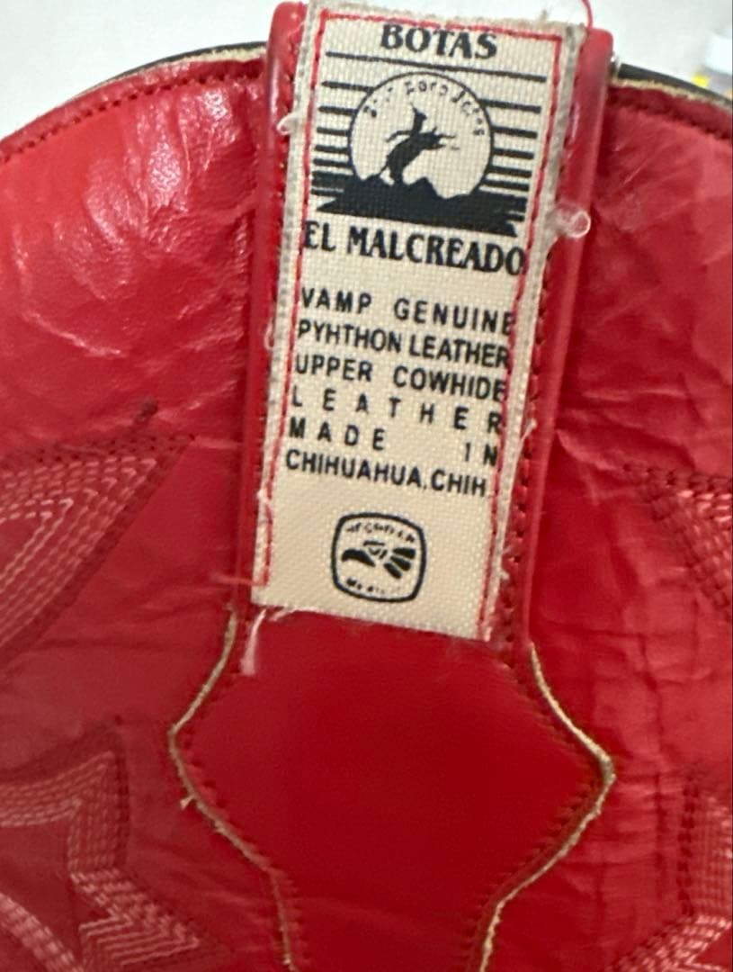 EL MALCREADO ヴィンテージ ウエスタンブーツ レッド27cm MEDICALDB_JP