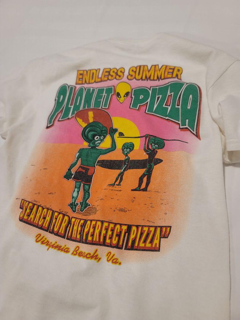 宇宙人 ピザ endlesssummer tシャツ マーズアタック 古着 白 S