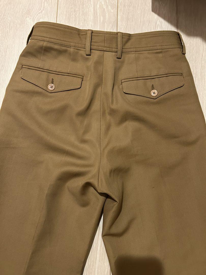 00s DRIES VAN NOTEN ワイドウールスラックス ベージュ パンツ
