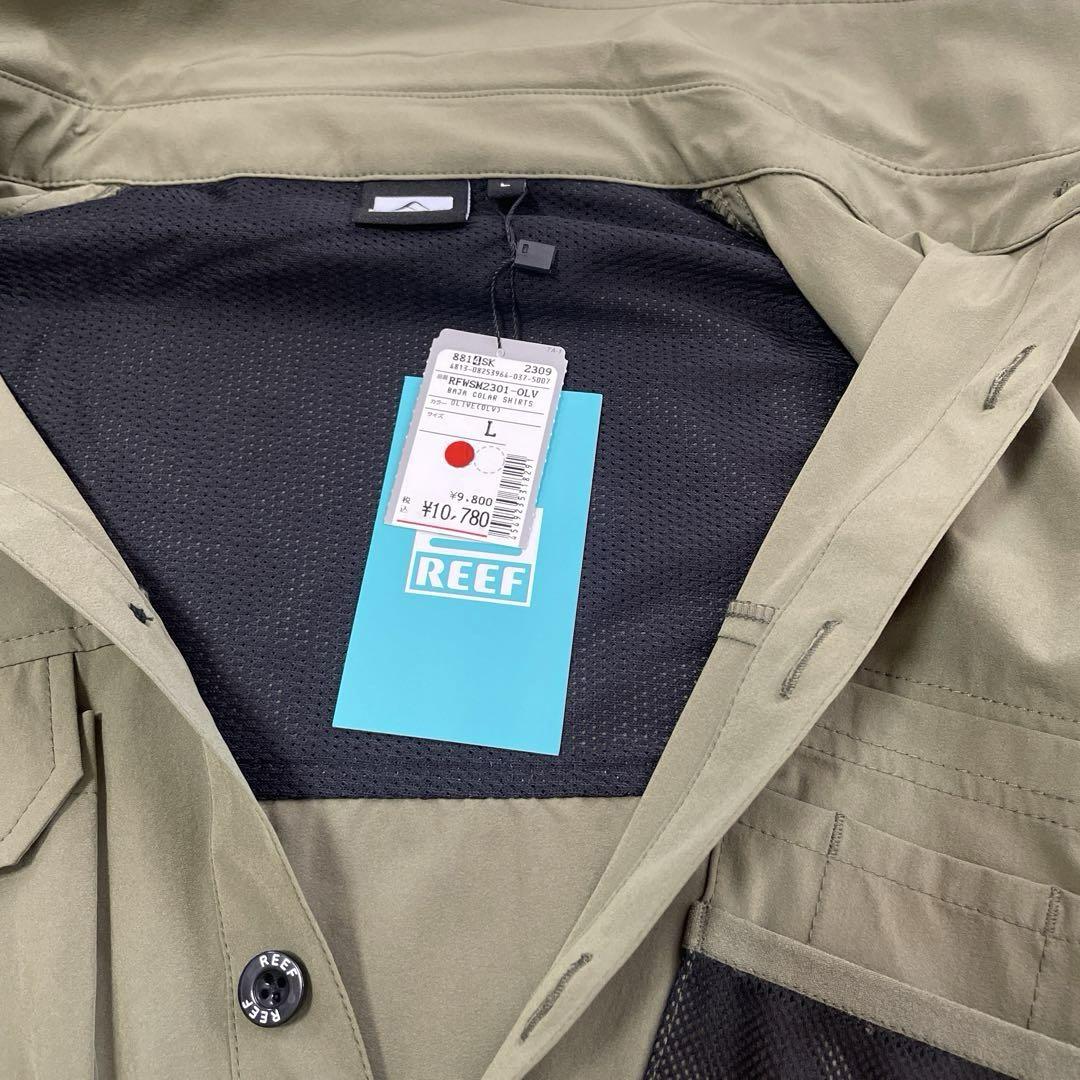 REEF  リーフ　BAJA COLAR SHIRTS   半袖シャツ　L