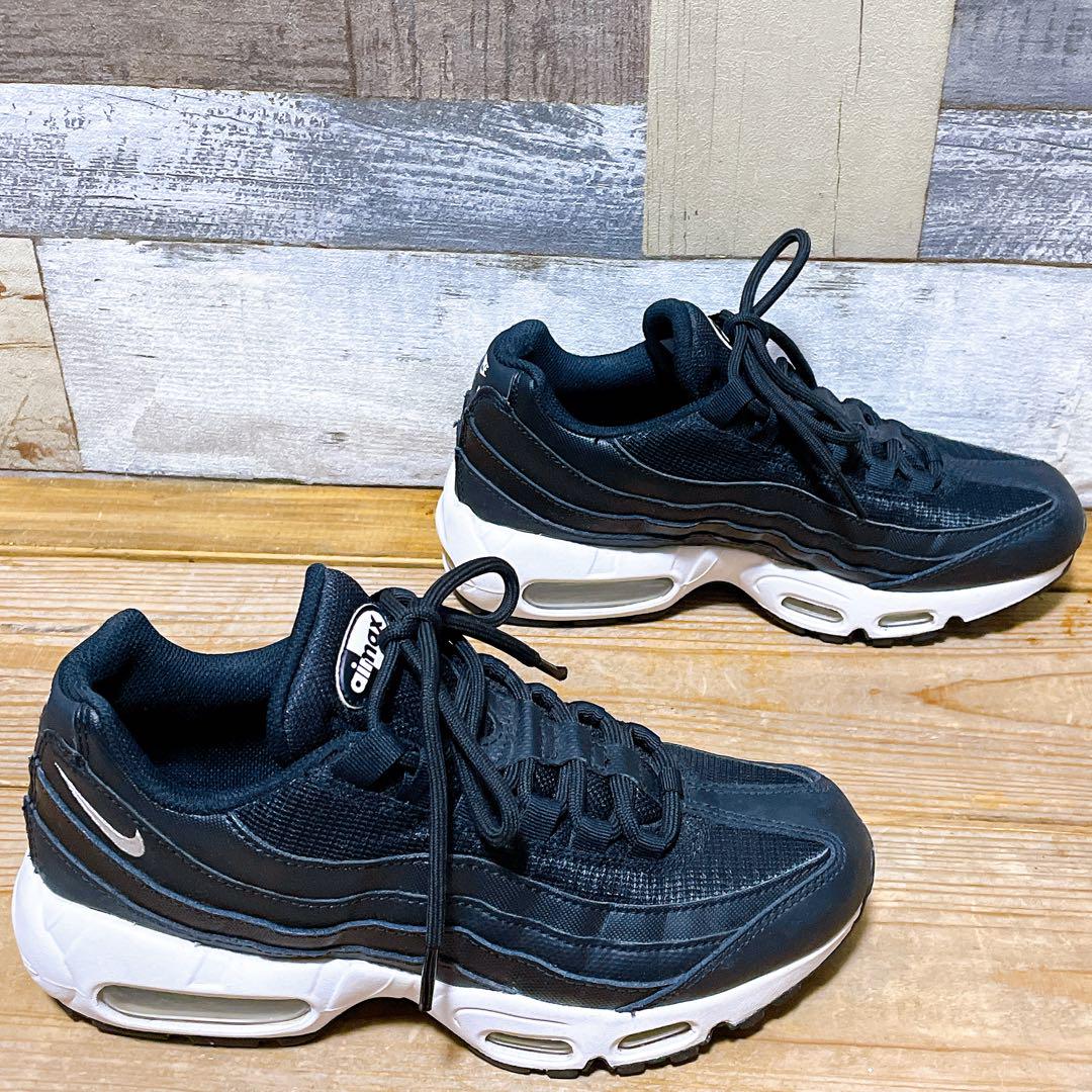美品Nike ナイキ ウィメンズ エアマックス 95 ブラック 24.5cm