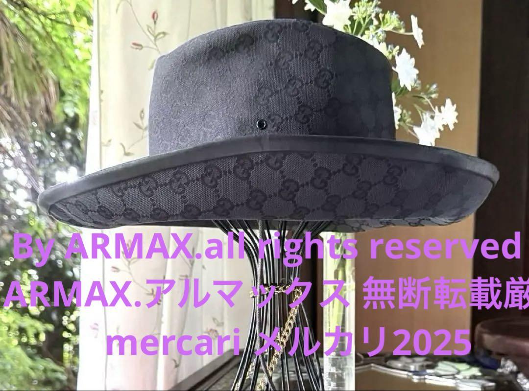 2165様感謝‼︎夏‼︎正規品GUCCIグッチ帽子GGキャンバス地テンガロンハット