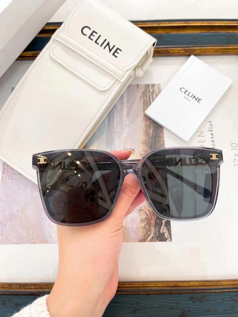 CELINE スクエアサングラス グレー ブラック