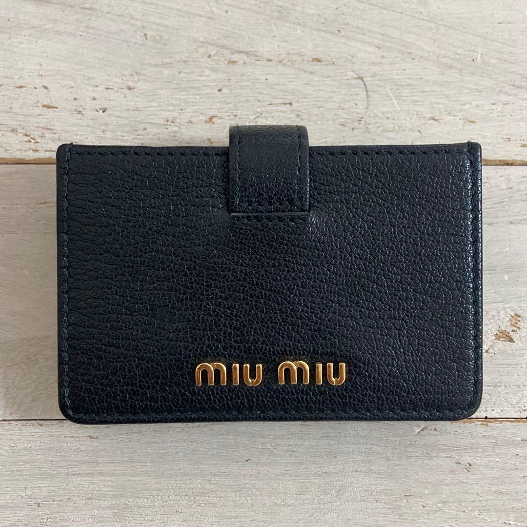 MIU MIU ミュウミュウ カードケース レザー ブラック