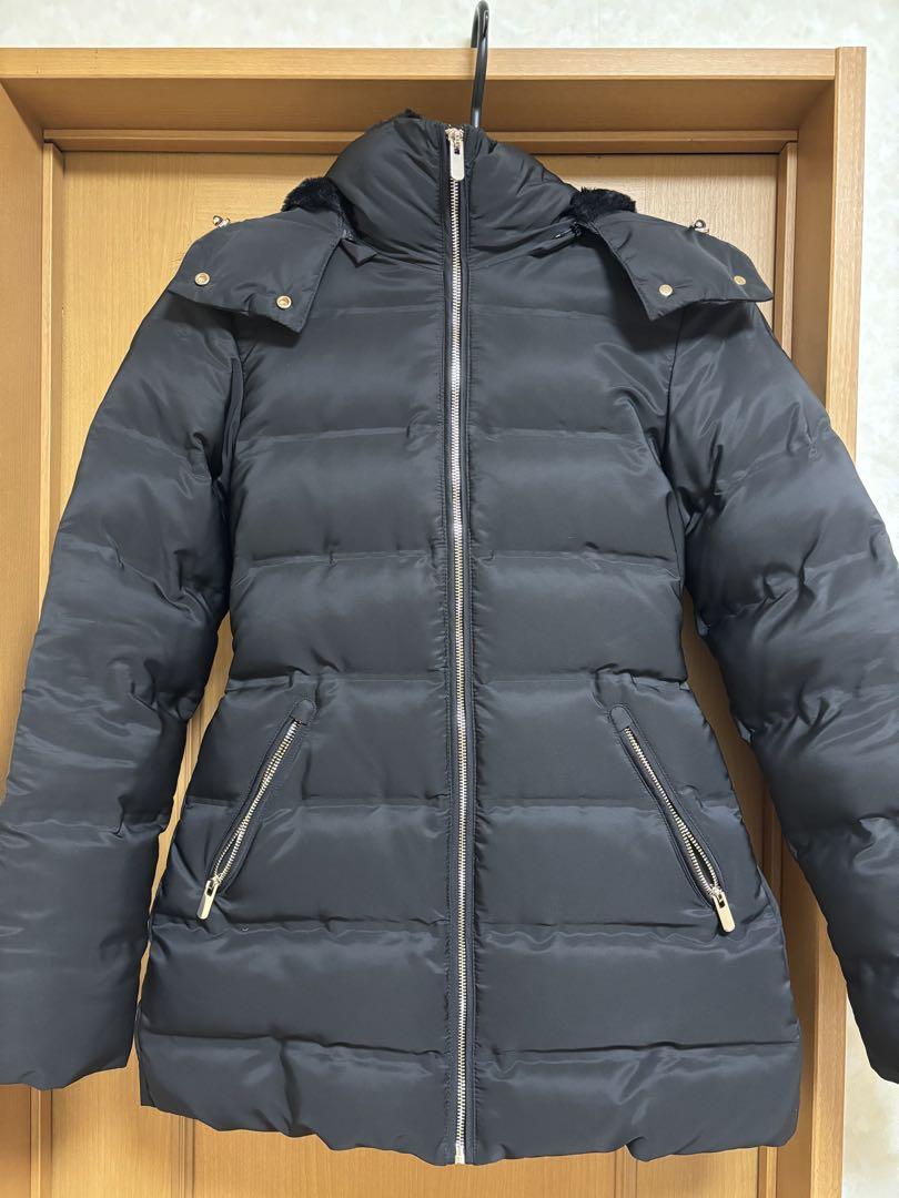 ZARA セミロング丈フード付きダウンジャケット M