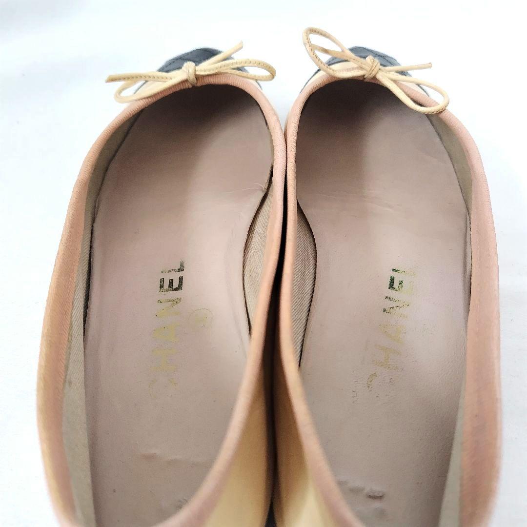 良品❤CHANEL【シャネル】バレリーナ マトラッセ フラットシューズ
