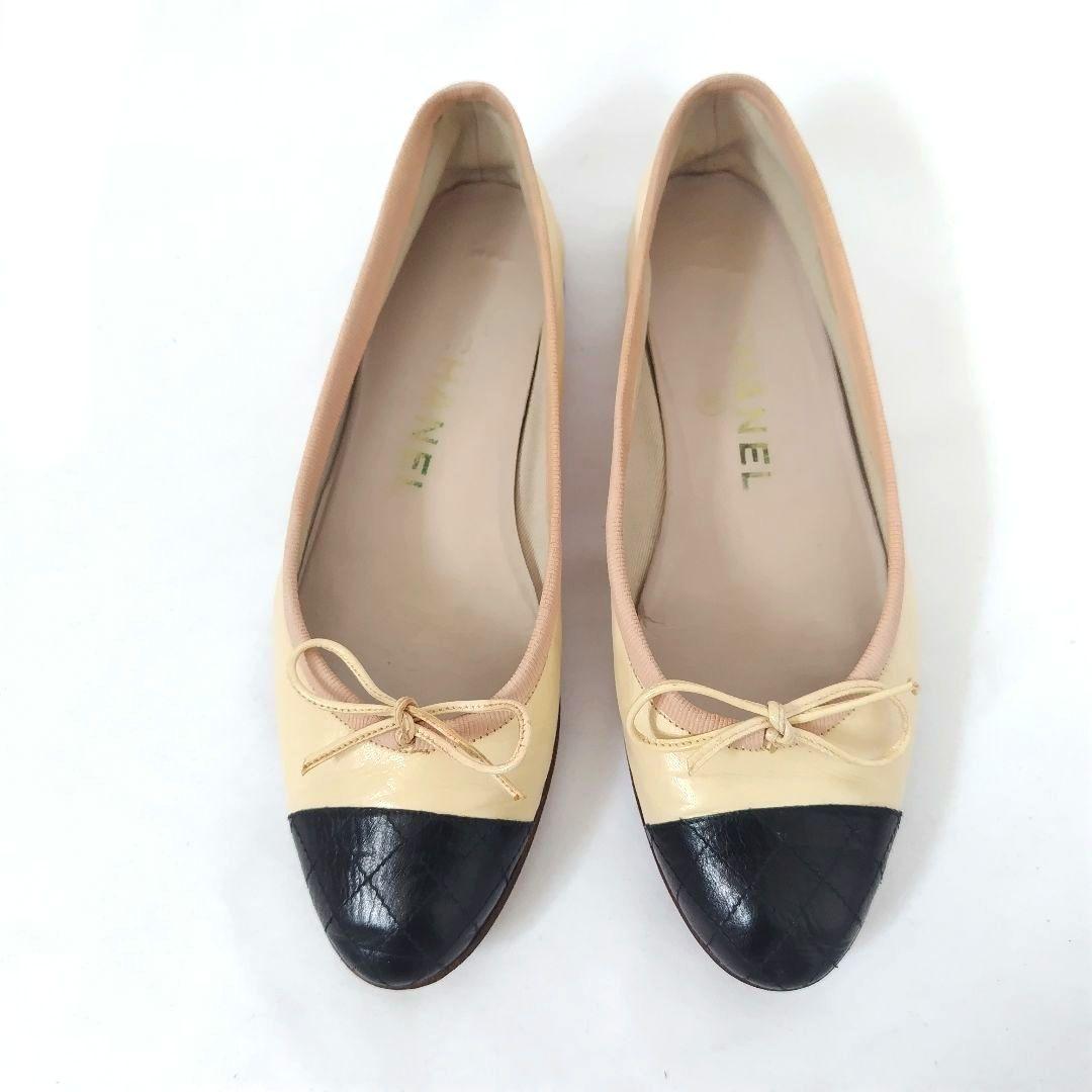 良品❤CHANEL【シャネル】バレリーナ マトラッセ フラットシューズ