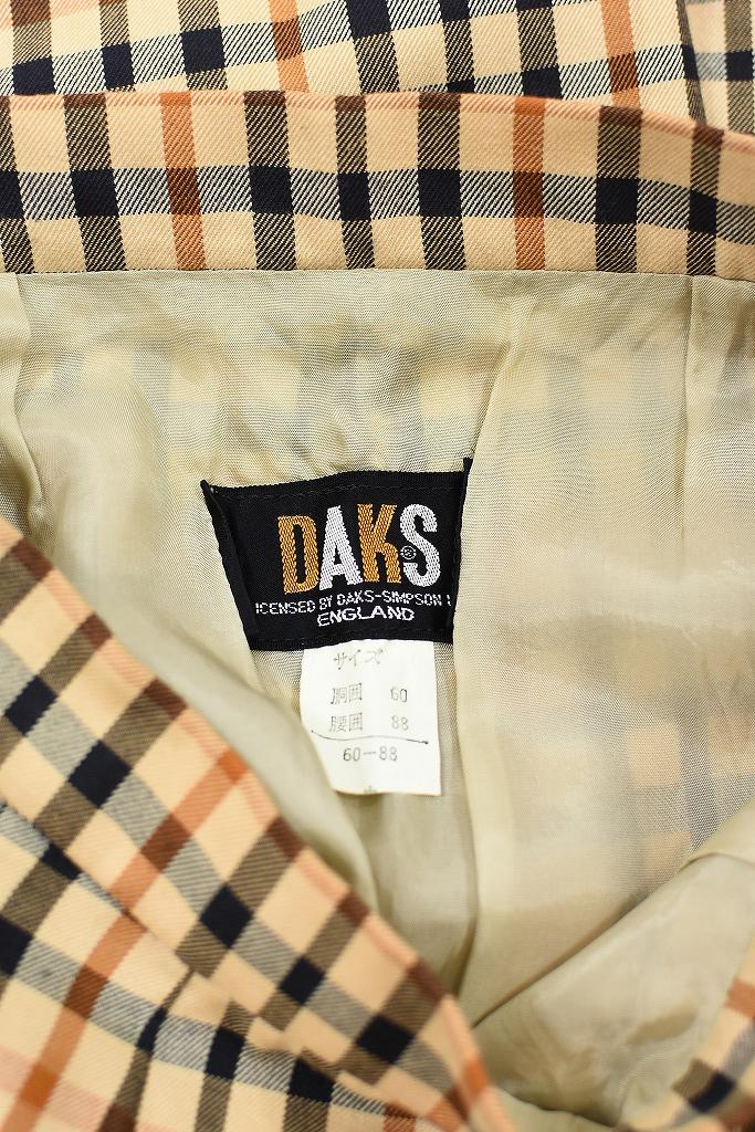 DC0001 DAKS タックスカート チェック柄 M相当