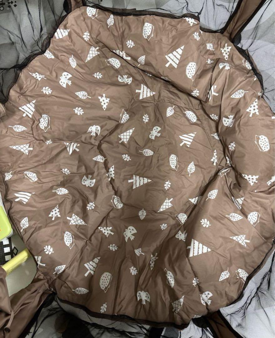 【美品】日本育児　洗えてたためるポータブルベビーサークル