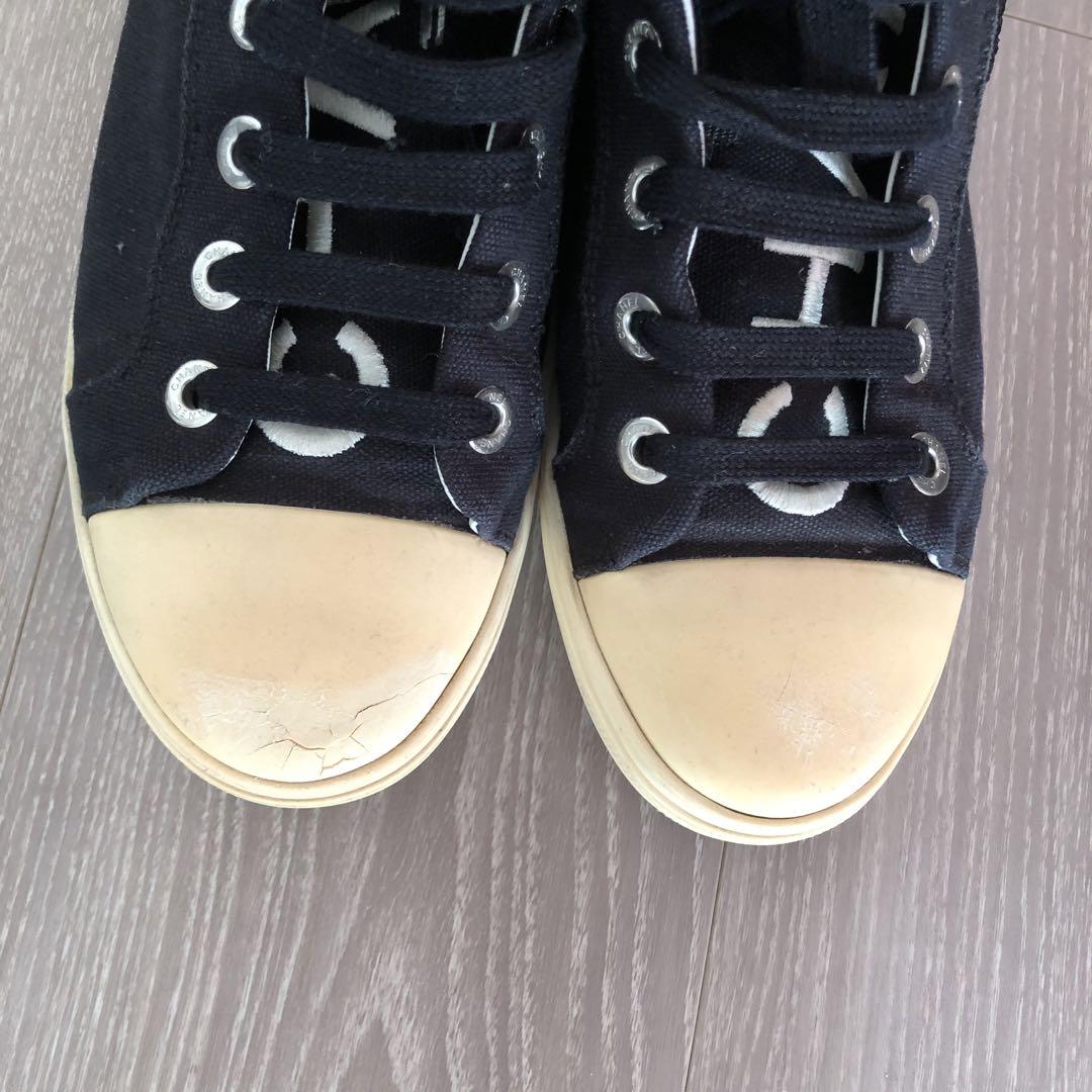 シャネル CHANEL スポーツライン スニーカー ハイカット