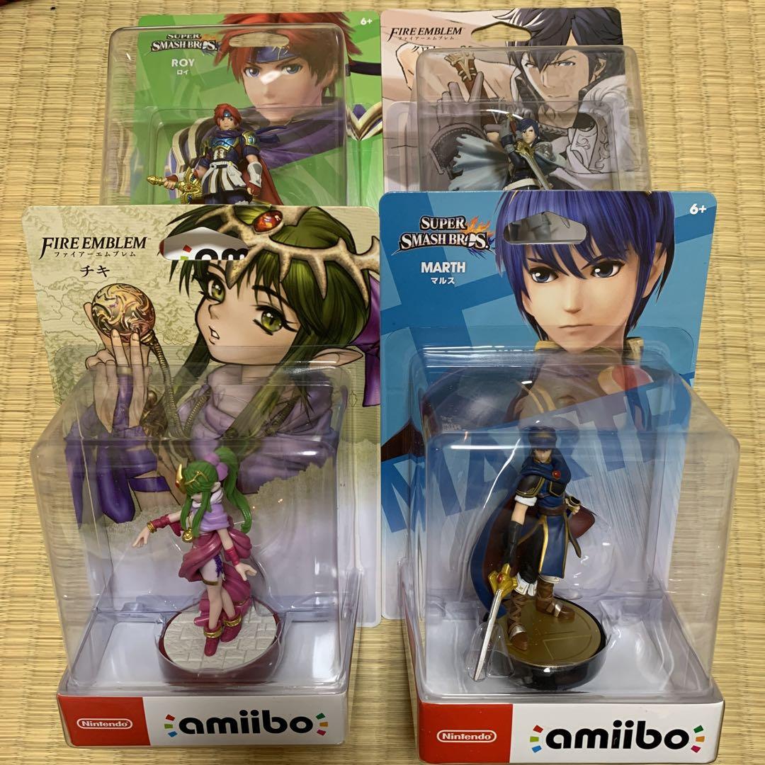 amiiboファイアーエムブレム　マルス、ロイ、クロム、チキ