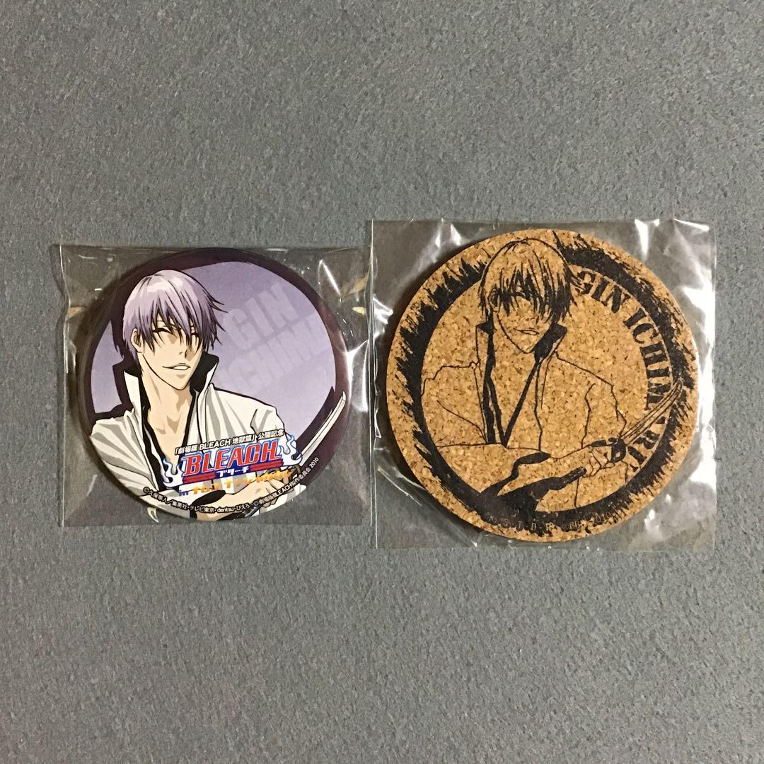 BLEACH 市丸ギン ナンジャタウン 缶バッジ・コルクコースター