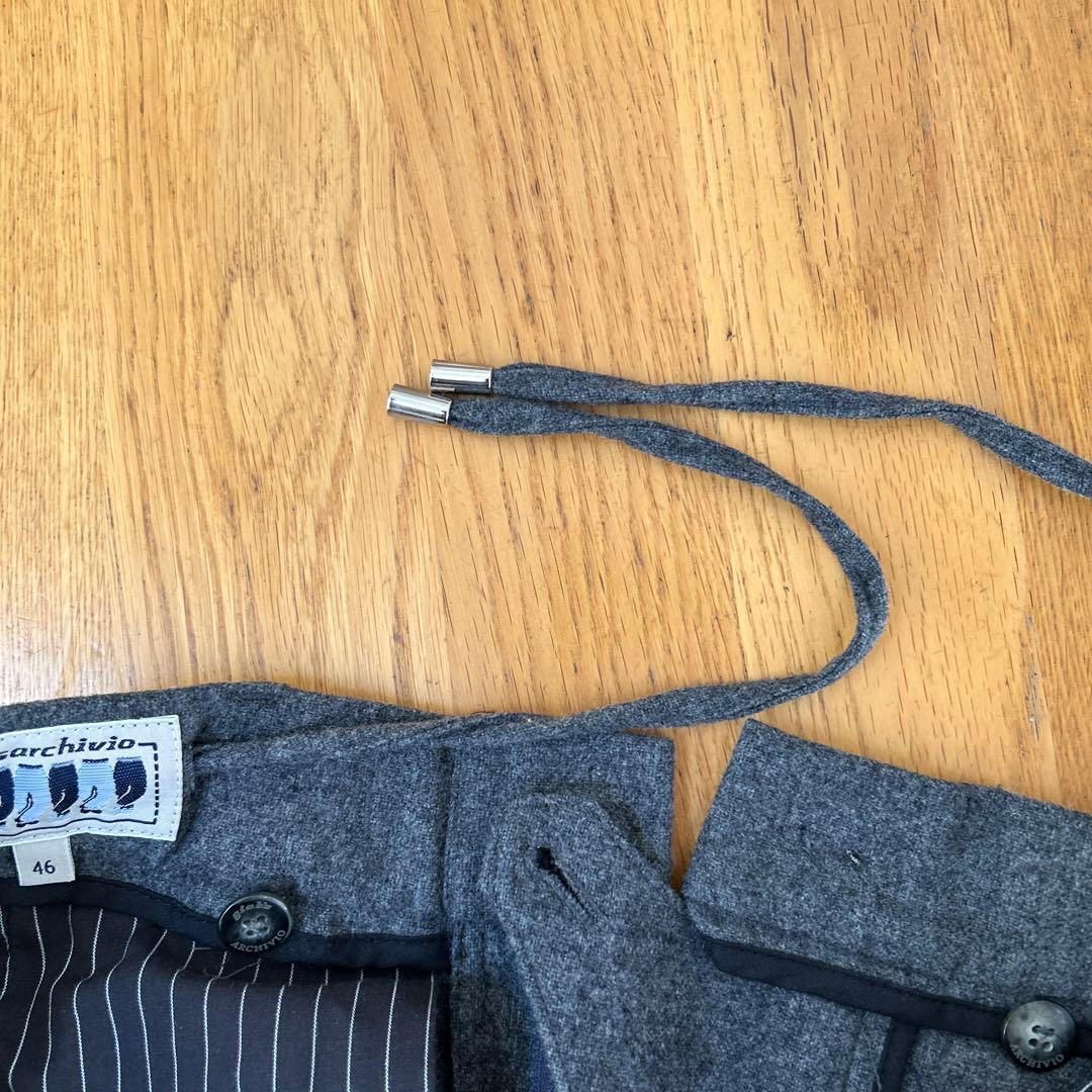 【専用ハンガー付】giabsarchivio マサッチョ グレー スラックス 【専用ハンガー付】giabsarchivio マサッチョ グレー スラックス