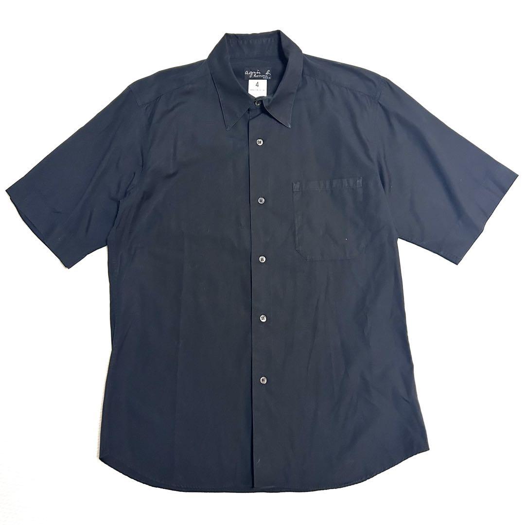 美品　agnes b. homme 00’sビンテージ 半袖シャツ ブラック