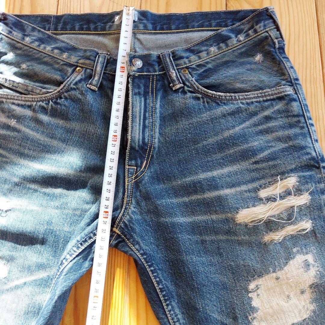 ブルーブルー　BLUE BLUE ダメージデニムパンツ　３１