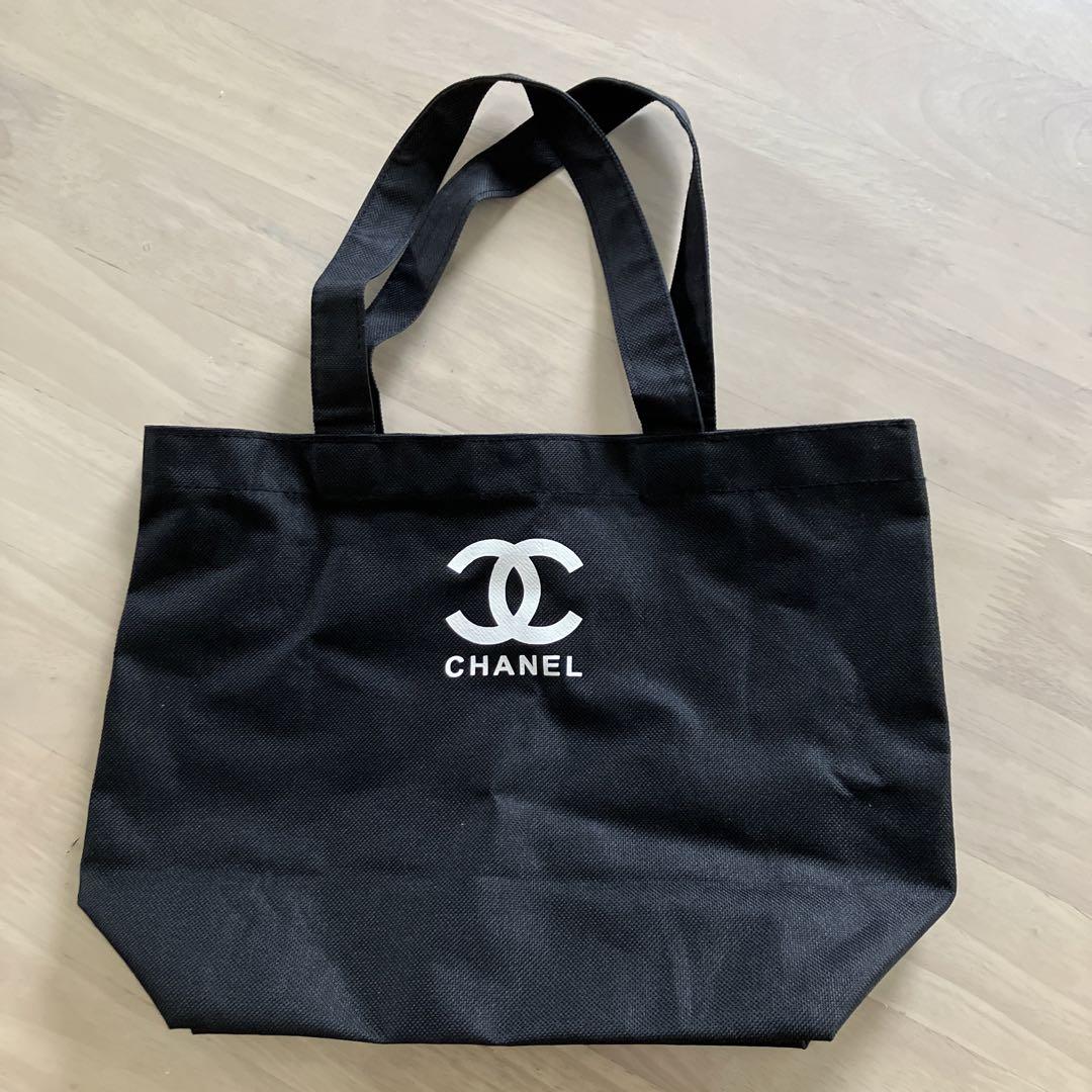 CHANEL トートバッグ 黒 キャンバス