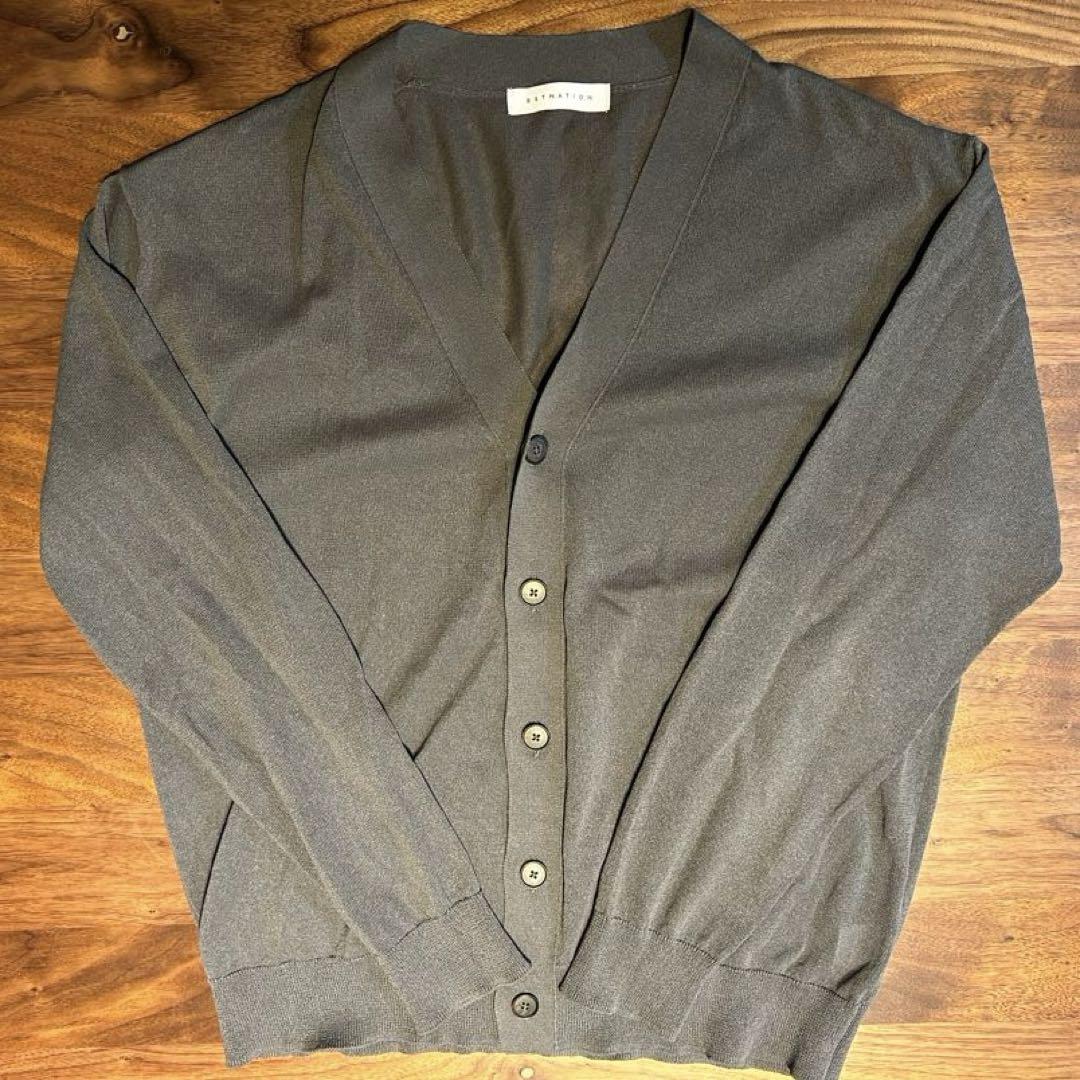 【中古超美品】ESTNATION／エストネーション　グレー　カーディガン　Ｍ