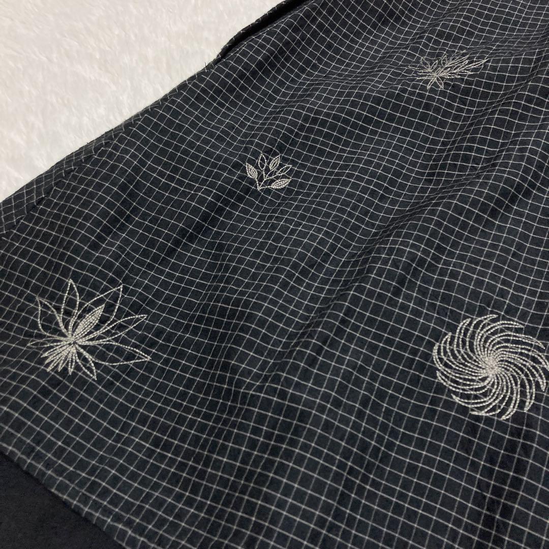 JURGEN LEHL ヨーガンレール 刺繍ジレ ロング ベスト 綿 絹 トップス