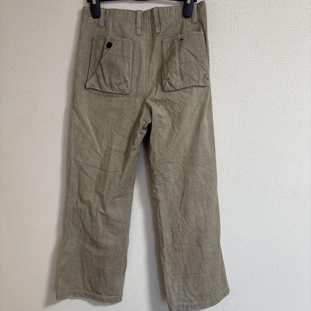 Stū サトウ（satou）カーキ チノパン Lサイズ バックポケット付き