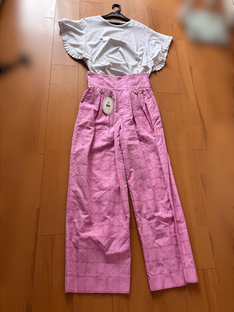 leur logette earth check pants PK